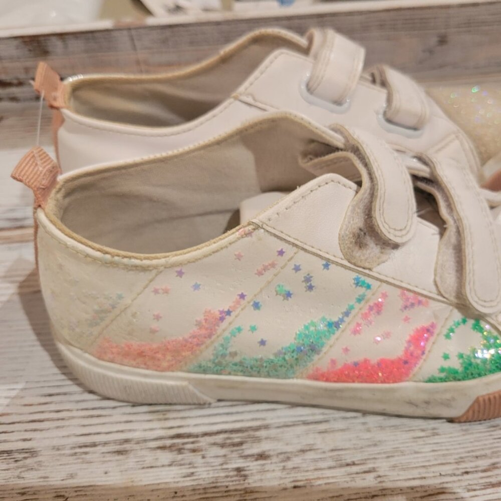 Girls Fun Glitter Sneakers - Size US 3 / UK 2 - Picture 6 of 6
